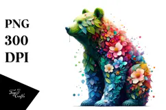 Vibrant Watercolor Bear, 20 oz Tumbler Product Image 1