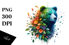 Vibrant Watercolor Bear, 20 oz Tumbler Product Image 1