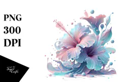 Abstract Hibiscus Made of , Transparent PNG Product Image 1