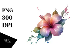 Abstract Hibiscus Made of , Transparent PNG Product Image 1