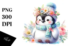 Colorful Baby Penguin PNG Product Image 1