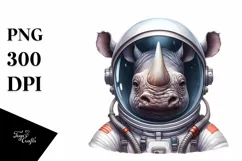Funny Rhino Astronaut Helmet | Sublimation Clipart Product Image 3