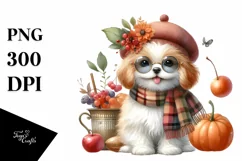 Cute Dog Watercolor PNG Product Image 1