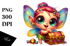 Vibrant Goofy Cute Baby Fairy PNG Product Image 1