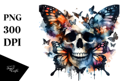 Grunge Skull PNG Product Image 1