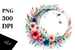 Vibrant Moon Flowers | Sublimation Clipart Product Image 1