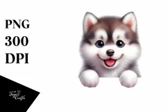 Enthusiastic Baby Siberian Husky Clipart Product Image 3