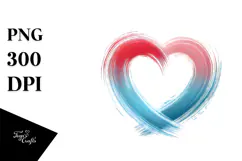 Paintbrush Style Heart, Transparent PNG Product Image 1