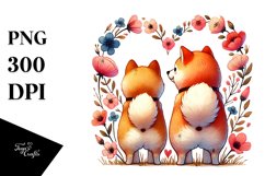 Cute Doodled Shiba Inu PNG Product Image 1
