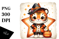 Cute Baby Tiger Halloween PNG Product Image 1