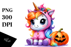 Style Halloween Unicorn PNG Product Image 1