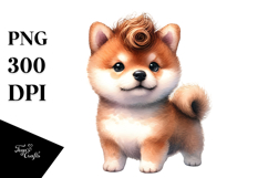 Watercolor Shiba Inu PNG Product Image 1