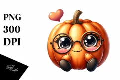 Cute Watercolor Baby Pumpkin Clipart Product Image 3