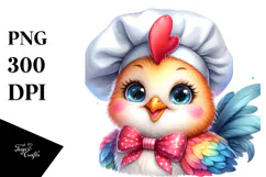 Vibrant Smiling Cute Baby Rooster PNG Product Image 1