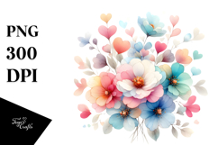 Boho Heart Flower PNG Product Image 1