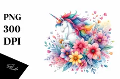 Colorful Unicorn Whimsical | Sublimation | Clipart Product Image 3