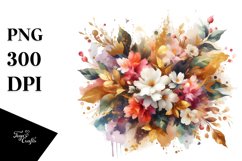 Abstract Vibrant Bouquet with Jasmine | Sublimation | Product Image 3