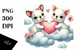 Cute Cloud French Bulldog PNG Product Image 1