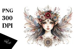 Detailed Boho Fairy | Sublimation | Clipart Product Image 1