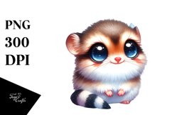 Colorful Baby Lemming with Moon Stars | Clipart Product Image 3