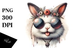 Funny Cute Bunny Portrait | Sublimation Clipart Product Image 3