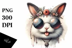 Funny Cute Bunny Portrait | Sublimation Clipart Product Image 3