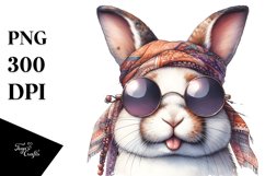 Funny Cute Bunny Portrait | Sublimation Clipart Product Image 3