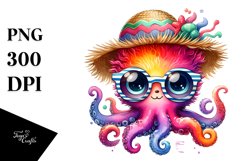 Colorful Summer Baby Octopus Clipart Product Image 3