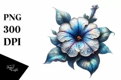 -like Glossy Petunia Watercolor | Sublimation | Clipart. Product Image 1