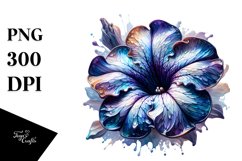 -like Glossy Petunia Watercolor | Sublimation | Clipart. Product Image 1