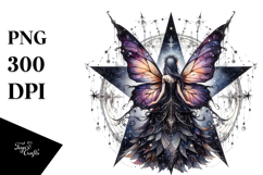 Gothic Fairy on Star PNG Product Image 1