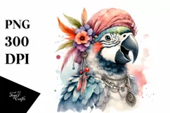 Funny Cute Parrot Vintage Look | Sublimation Clipart Product Image 1