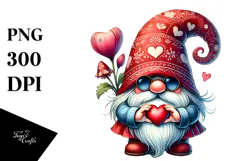 Detailed Gnome with Heart Sign PNG Product Image 1