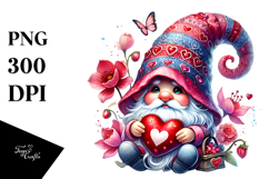 Detailed Gnome with Heart Sign PNG Product Image 1