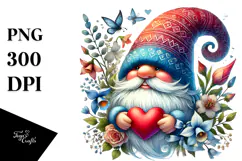 Detailed Gnome with Heart Sign PNG Product Image 1