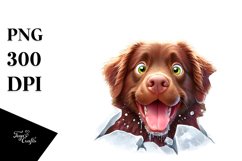 Crazy Looking Chesapeake Bay Retriever | Clipart Product Image 3