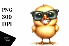 Happy Baby Chick Sunglasses Sublimation Clipart Product Image 1