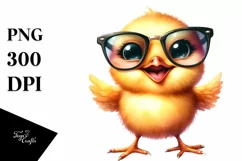 Happy Baby Chick Sunglasses Sublimation Clipart Product Image 1