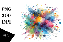 Colorful Brushstroke Summer Flower PNG Product Image 1