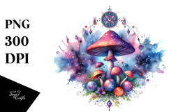 Magical Celestial Mushroom Tarot PNG Product Image 1