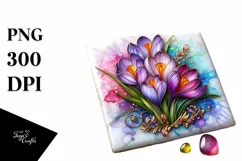 Watercolor Luxury Flower Splash Clipart Product Image 1