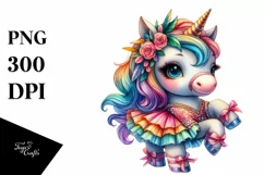 Baby Unicorn Saltarello Dancer PNG Product Image 1