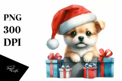 Expressive Watercolor Puppy PNG Product Image 3