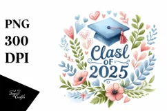 Class Of 2025 Watercolor Text | Sublimation | Clipart Product Image 3