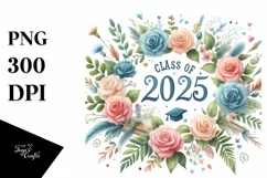 Class Of 2025 Watercolor Text | Sublimation | Clipart Product Image 3