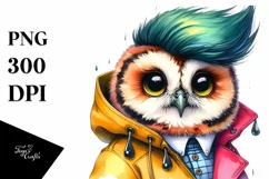 Cute Baby Owl Posing PNG Product Image 1