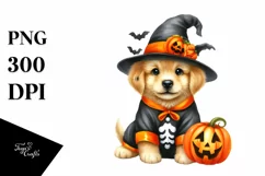 Funny Puppy in Halloween Suit | Sublimation | Clipart Product Image 3