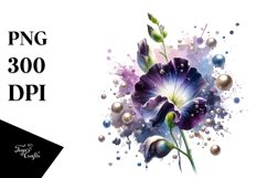 Abstract Glossy Sweet Pea Shiny | Sublimation | Clipart Product Image 1