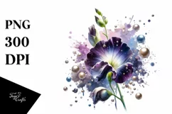 Abstract Glossy Sweet Pea Shiny | Sublimation | Clipart Product Image 1