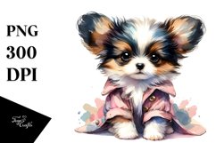 Extremely Expressive Baby Papillon PNG Product Image 1